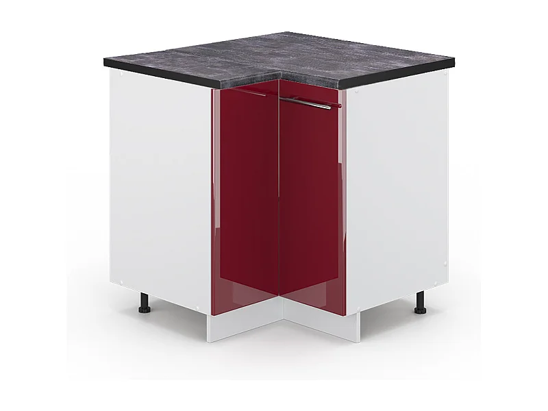 Meuble dangle rouge bordeaux haute brillance 80.5x60x82 fame-line