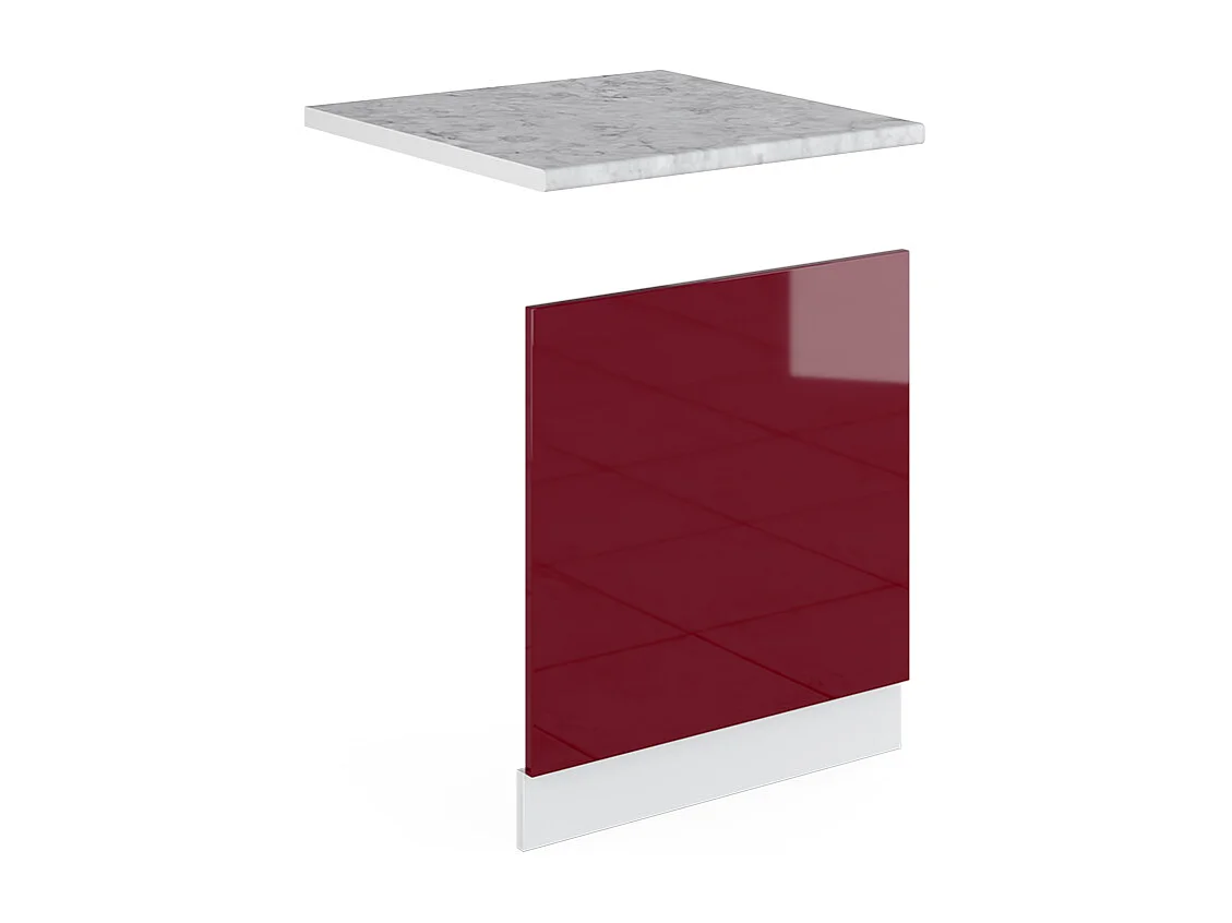 Panel frontal rojo de alto brillo 60x1.6x57.2 r-line
