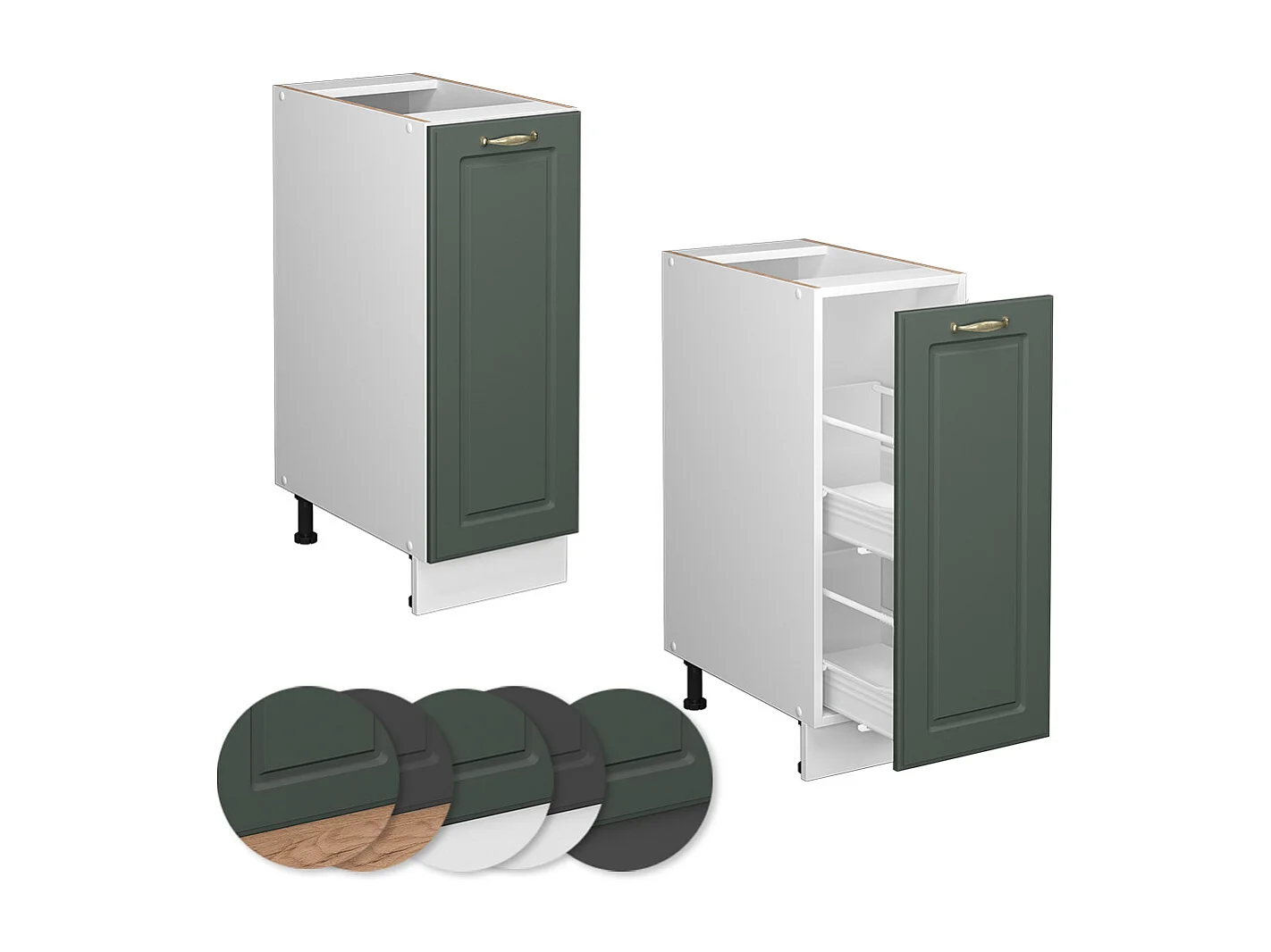 Meuble de cuisine vert or campagne 30x60x82 fame-line