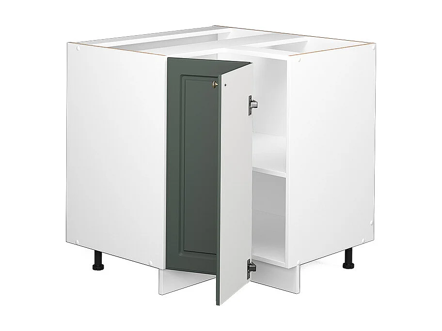 Eckunterschrank grün-gold landhaus 80.5x60x82 fame-line