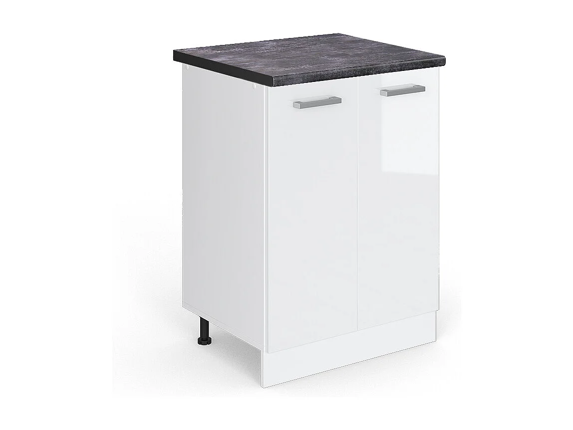 Mobiletto base cucina bianco lucido 60x60x81.6 r-line