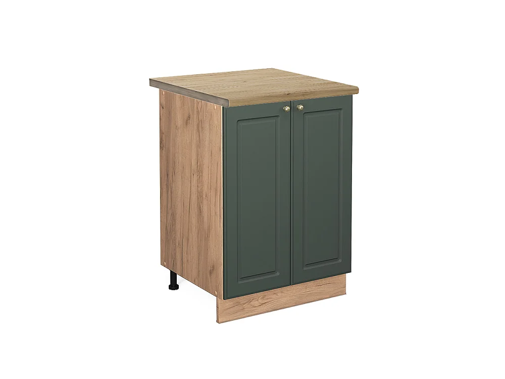 Meuble bas de cuisine vert or campagne 60x60x82 fame-line
