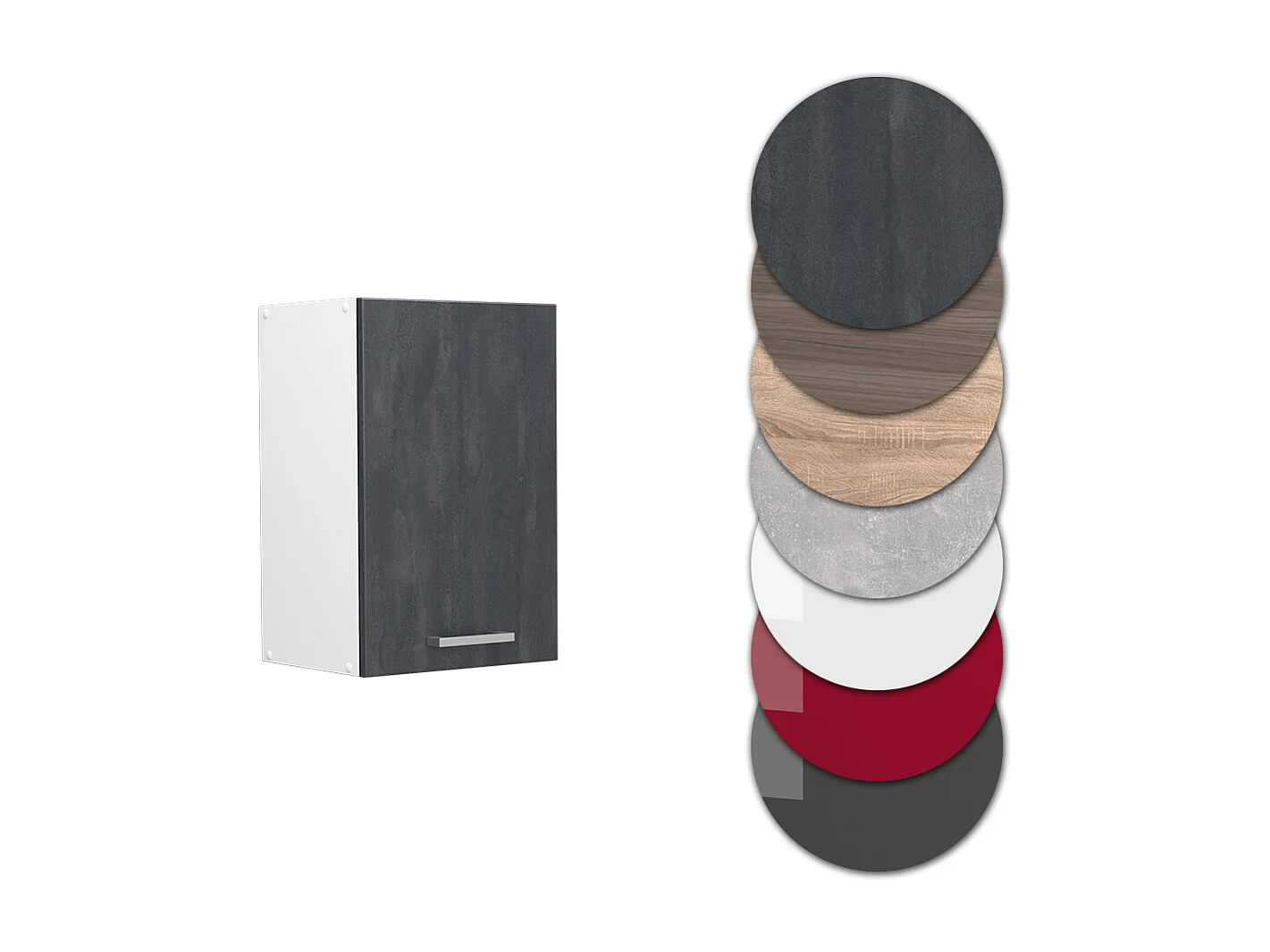 Armario colgante hormigón negro 40x31x60 r-line