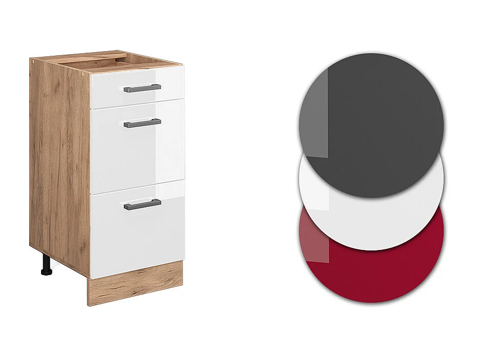 Mueble bajo de cocina blanco alto brillo 40x46x81.6 r-line