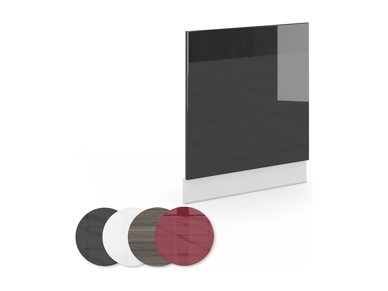 Panel frontal antracita alto brillo 60x1.6x67.4 fame-line