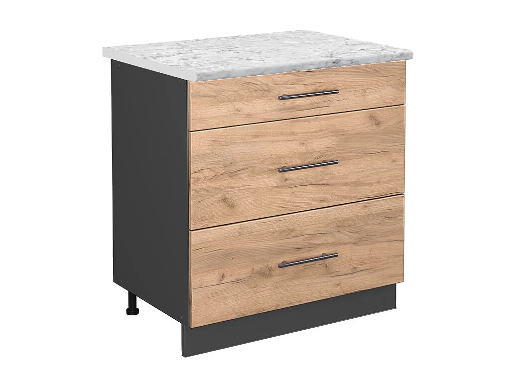 Meuble cuisine chêne de force doré 80x60x82 fame-line