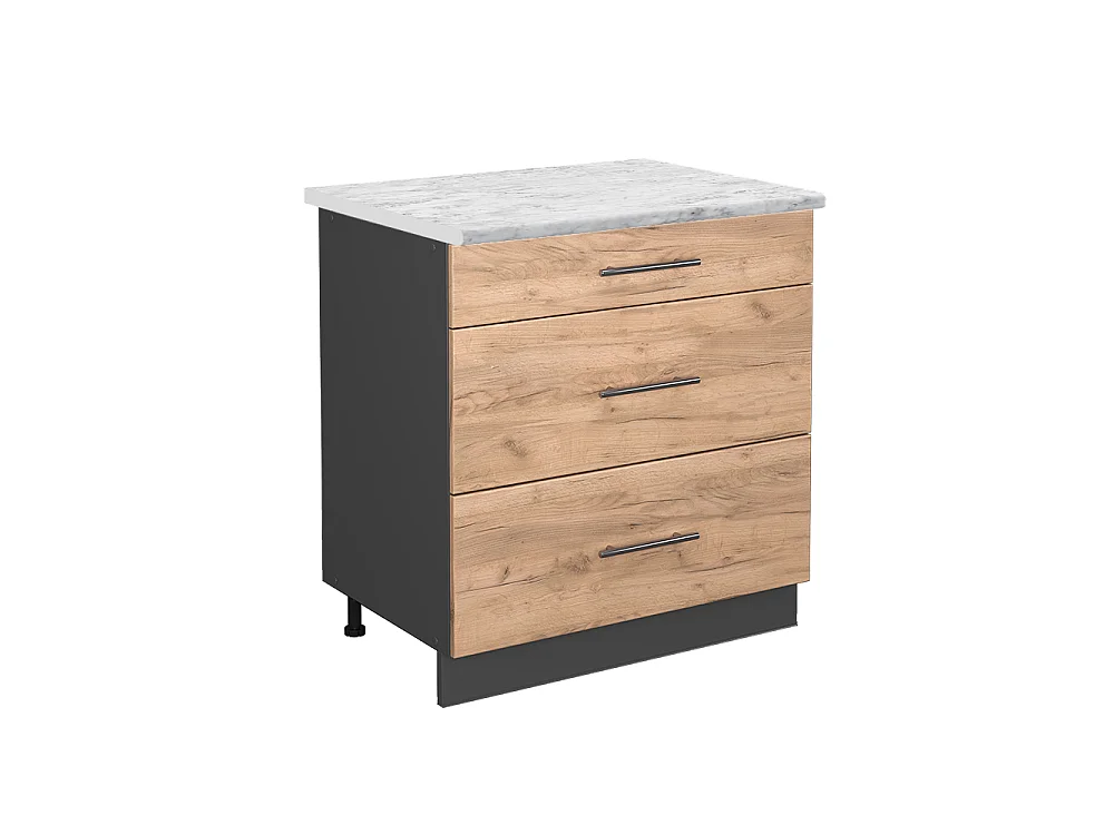 Meuble cuisine chêne de force doré 80x60x82 fame-line