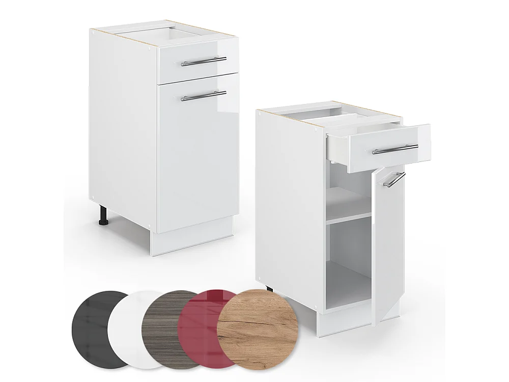 Mobiletto base per cucina bianco lucido 40x51.6x82 fame-line