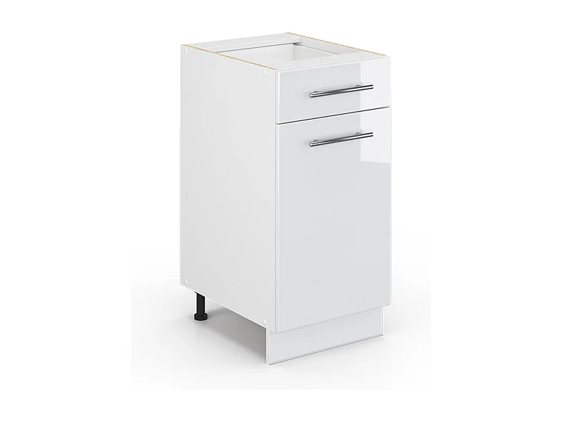 Meuble cuisine blanc haute brillance 40x51.6x82 fame-line