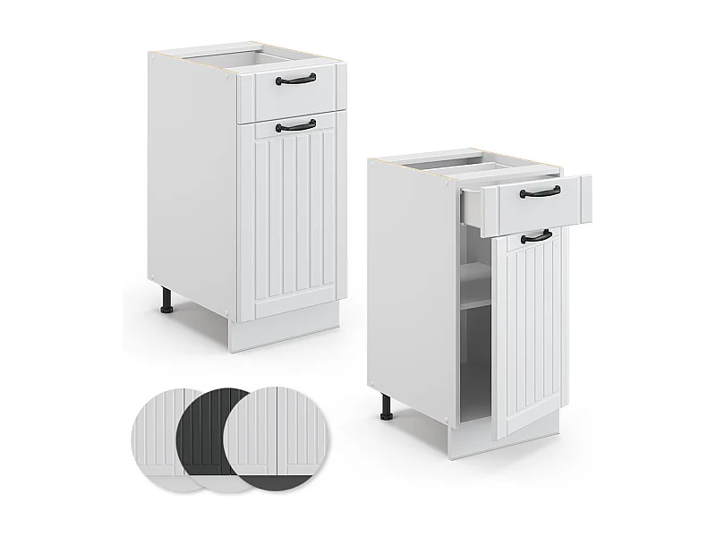 Mueble bajo de cocina blanco casa de campo 40x60x82 fame-line