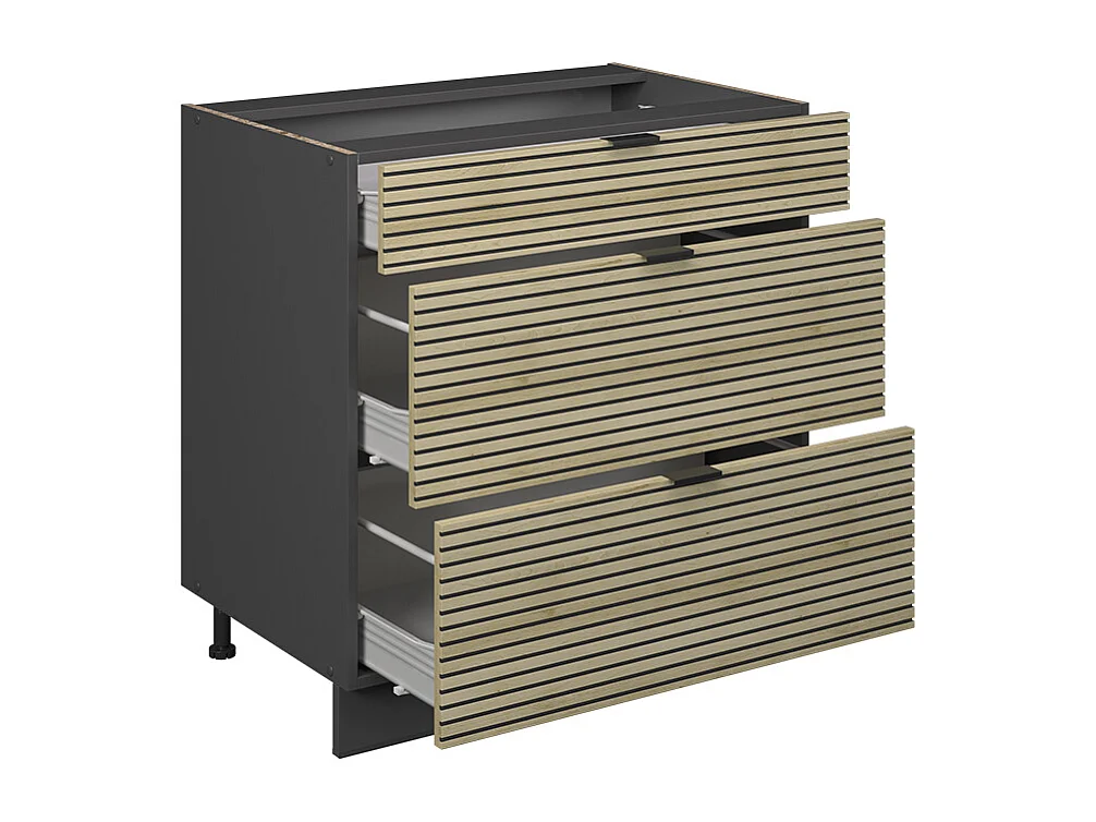 Keukenonderkast eiken paneel 80x60x82 fame-line