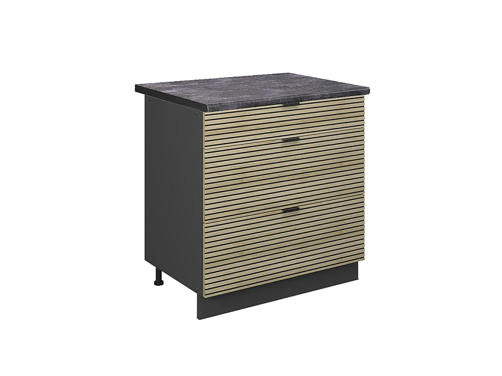 Meuble cuisine panneau en chêne 80x60x82 fame-line