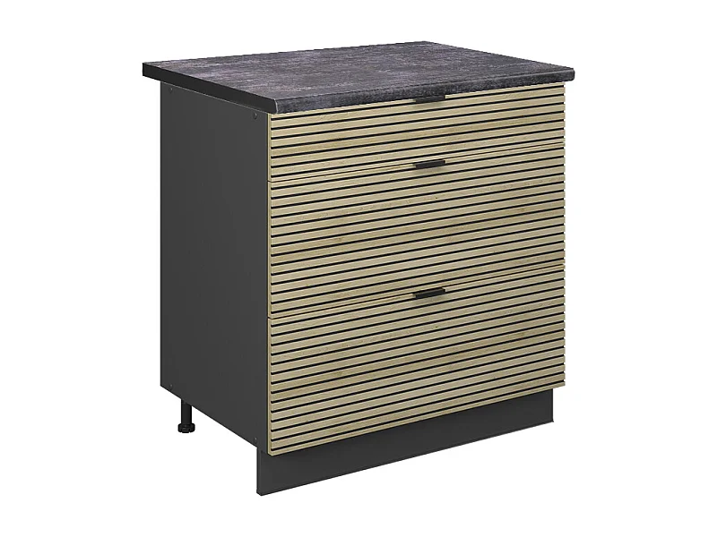 Meuble cuisine panneau en chêne 80x60x82 fame-line