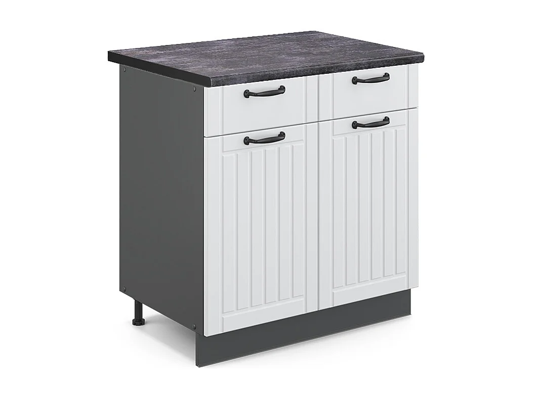 Küchenunterschrank weiß landhaus 80x60x82 fame-line