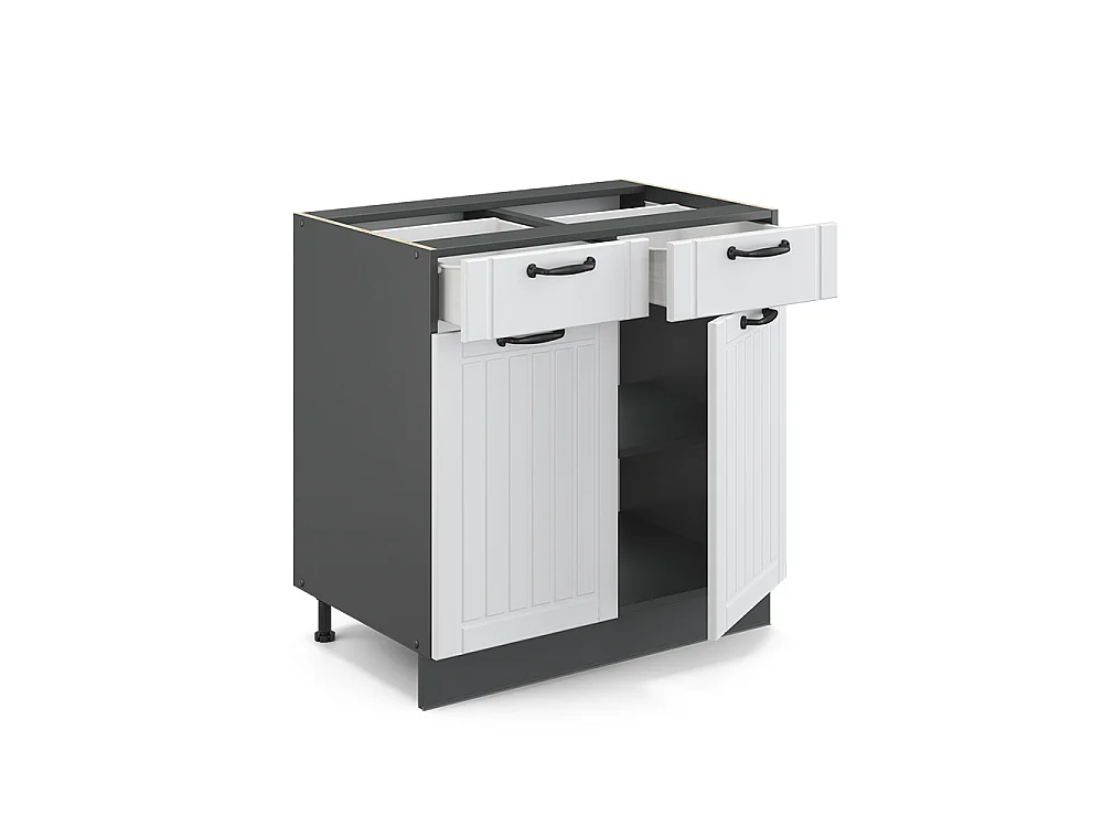 Meuble cuisine blanc campagne 80x60x82 fame-line