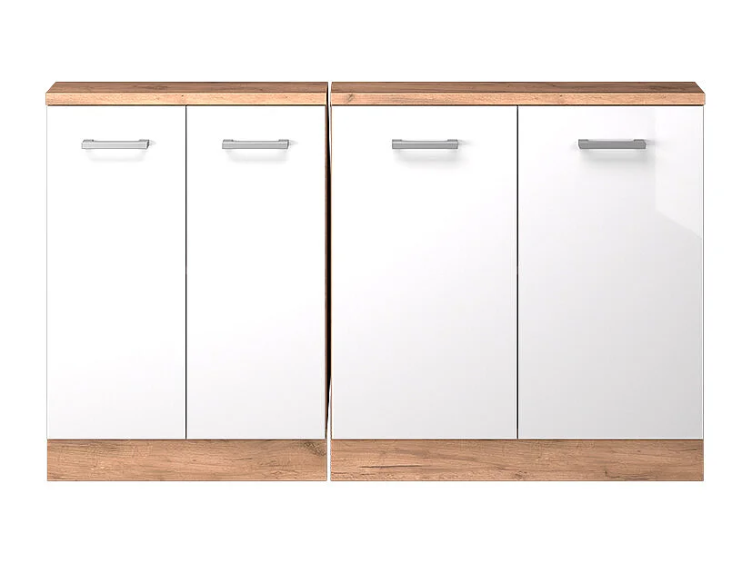 Meuble sous pente blanc haute brillance 140x46x81.6 r-line