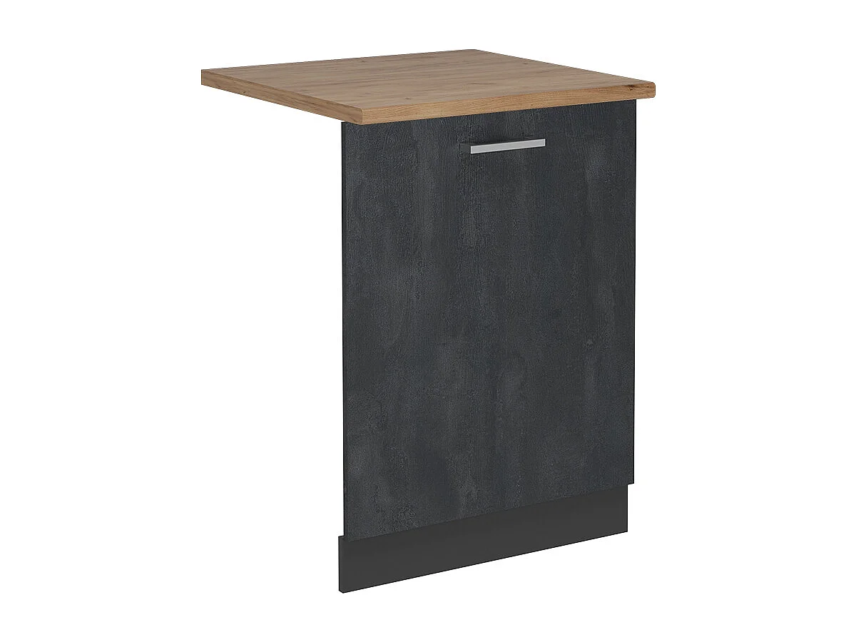 Façade de lave-vaisselle béton noir 60x1.6x81.8 r-line