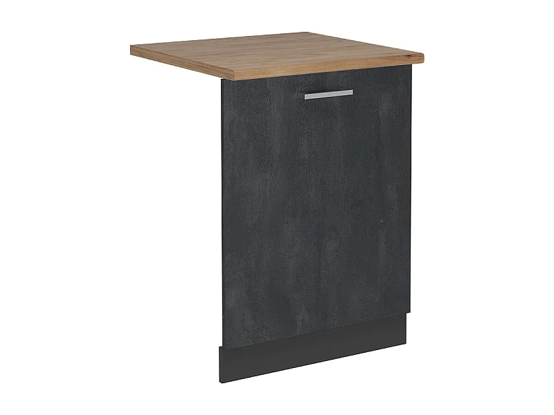 Façade de lave-vaisselle béton noir 60x1.6x81.8 r-line