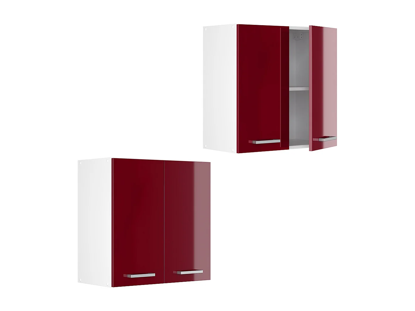 Elément haut de cuisine rouge brillant 60x31x60 r-line