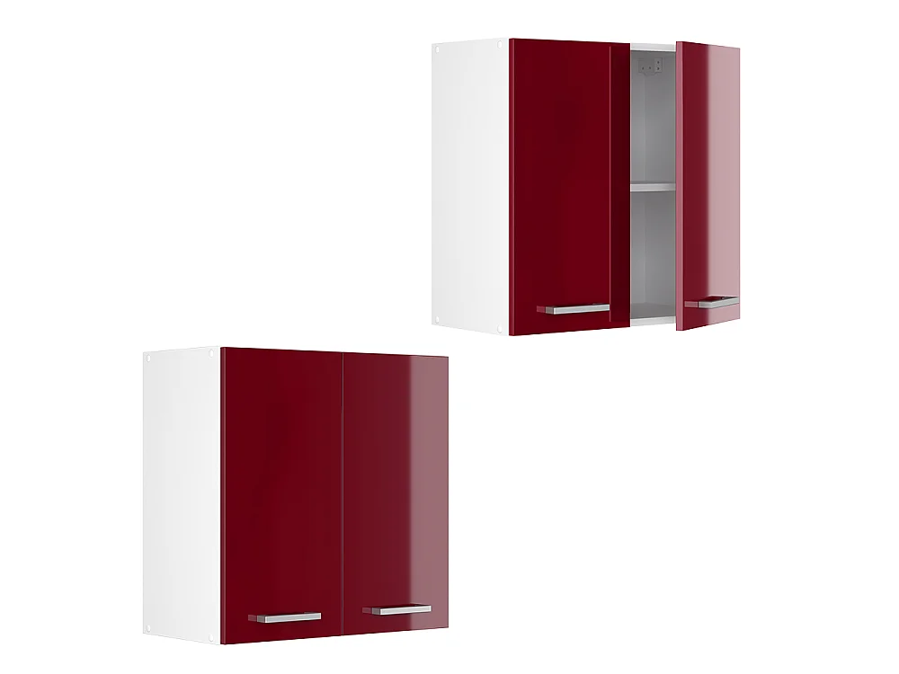 Elément haut de cuisine rouge brillant 60x31x60 r-line