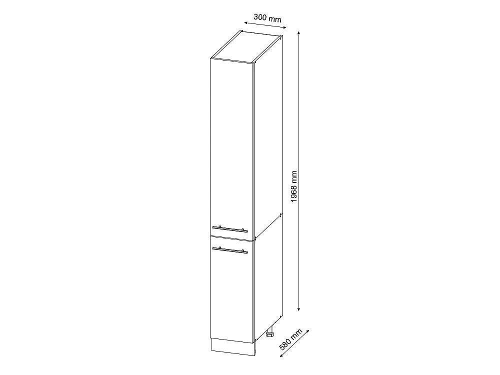 Apotekerskab gold power oak 30x58x206.8 fame-line