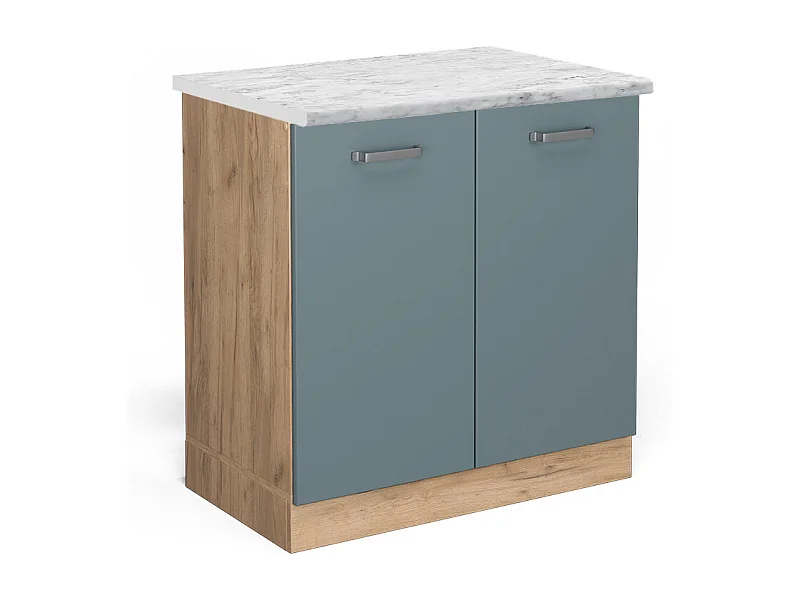 Armario bajo para fregadero gris azulado 80x60x81.6 r-line