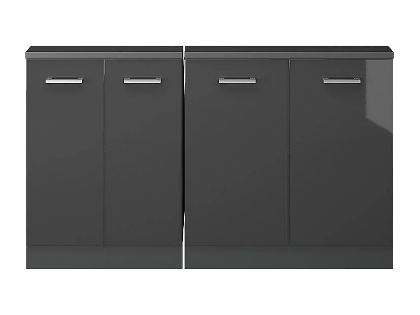 Küchenschrank für Dachschrägen anthrazit hochglanz 140x46x81.6 r-line