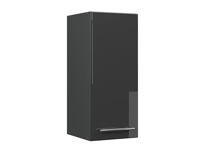 Elément haut de cuisine anthracite haute brillance 30x34.1x72 fame-line