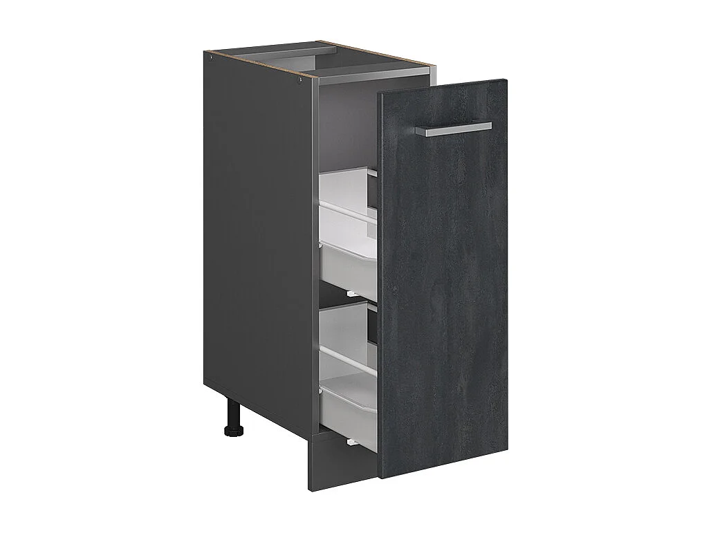 Apotheekkast zwart beton 30x60x81.6 r-line