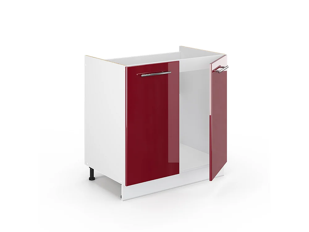Spülenunterschrank bordeaux hochglanz 80x51.6x82 fame-line