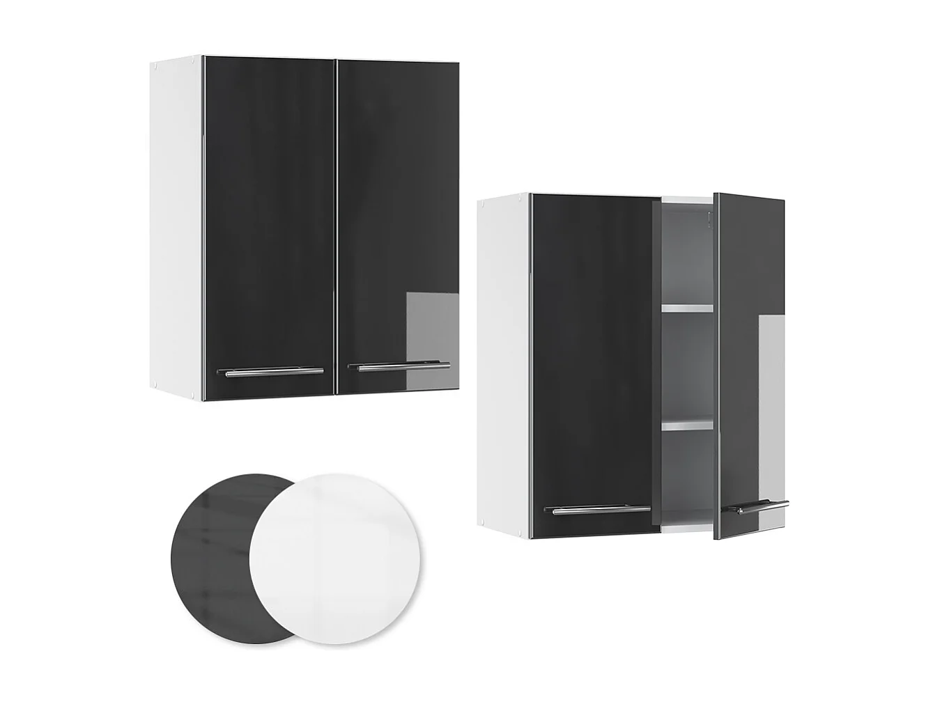 Armario colgante antracita alto brillo 60x34.1x72 fame-line