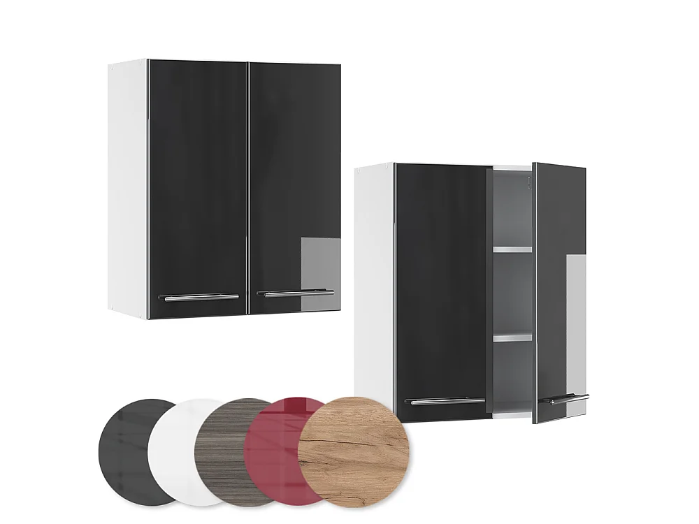 Wall cabinet anthracite high gloss 60x34.1x72 fame-line