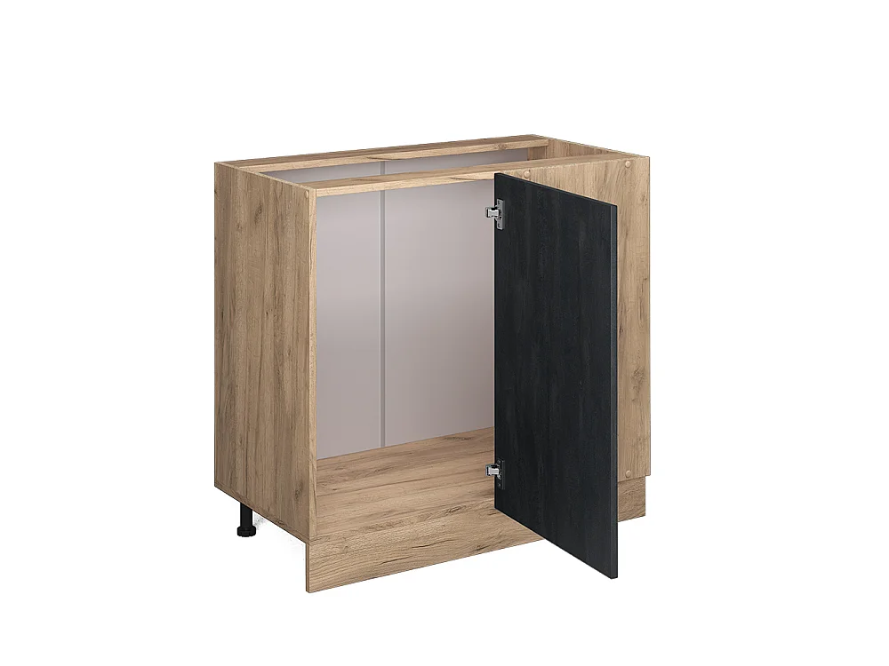 Armario de esquina hormigón negro 86x60x81.6 r-line