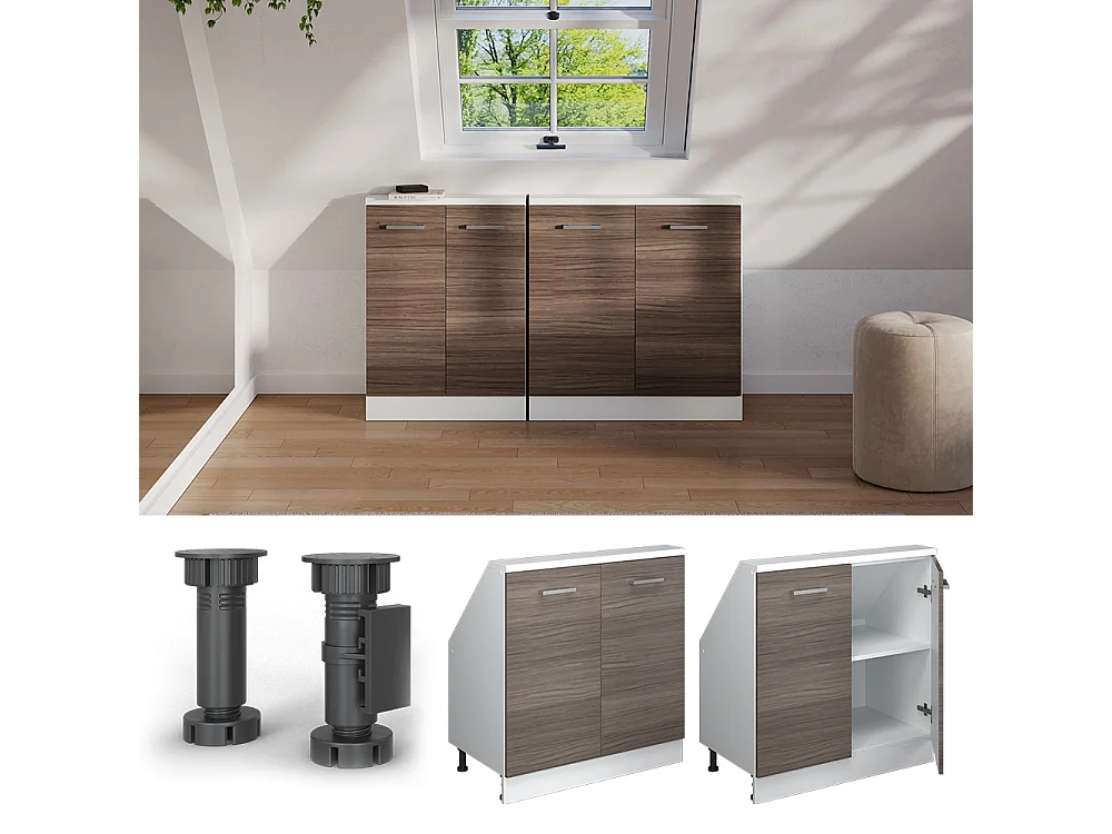 Armario de cocina para techo inclinado gris noble 80x46x81.6 r-line