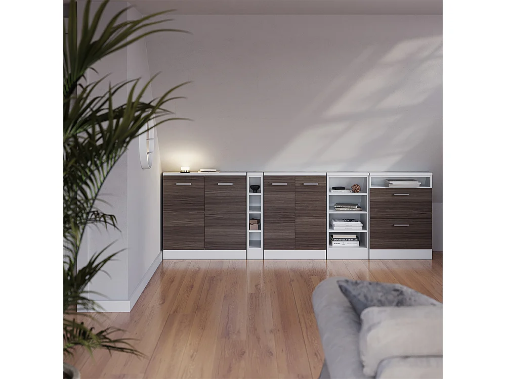 Armario de cocina para techo inclinado gris noble 80x46x81.6 r-line