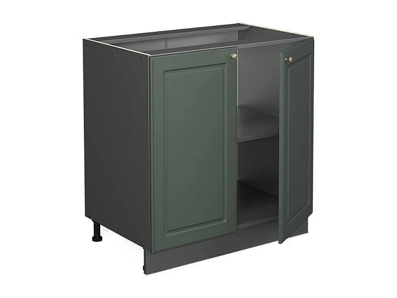 Meuble bas sous-évier vert or campagne 80x60x82 fame-line