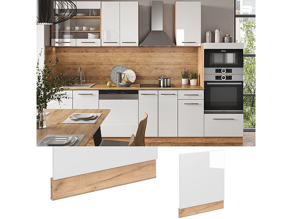 Panel frontal blanco alto brillo 60x1.6x67.4 fame-line