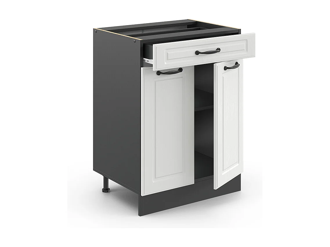 Mobiletto base per cucina bianco casa di campagna 60x60x81.6 r-line