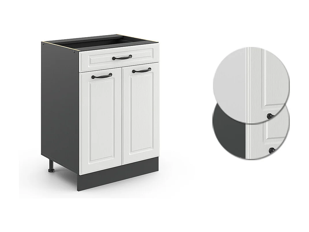 Meuble cuisine blanc campagne 60x60x81.6 r-line