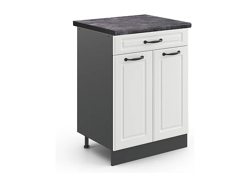 Meuble cuisine blanc campagne 60x60x81.6 r-line