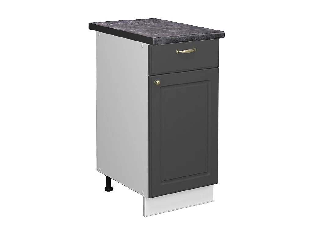 Mueble bajo de cocina antracita-oro 40x60x82 fame-line