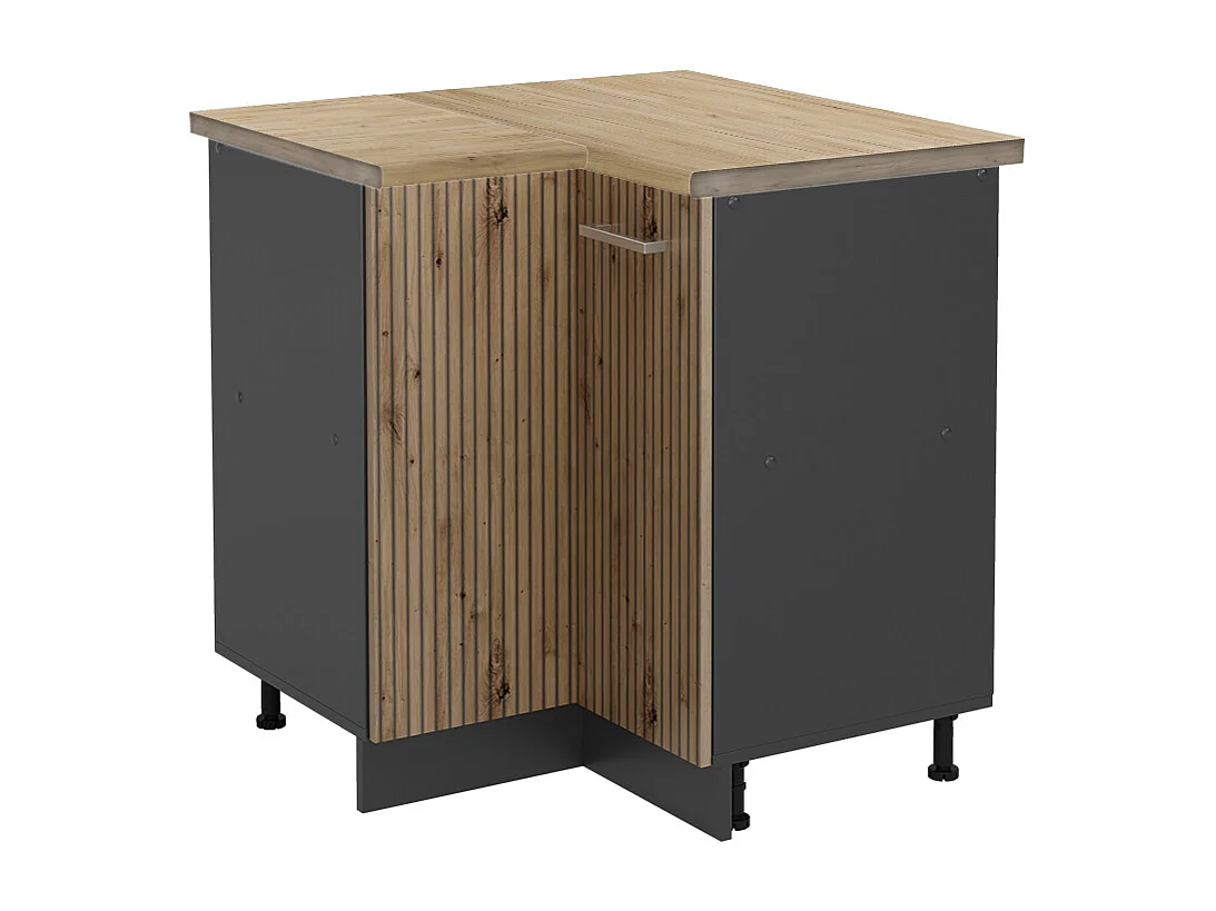 Mobile ad angolo cucina rovere artigianale 75.6x60x81.6 r-line