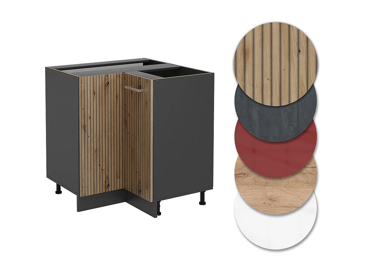 Mobile ad angolo cucina rovere artigianale 75.6x60x81.6 r-line