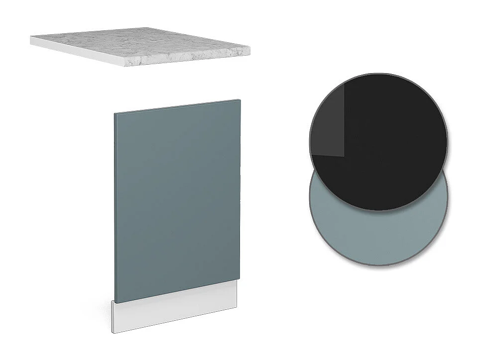 Pannello frontale grigio-blu 45x1.6x57.2 r-line