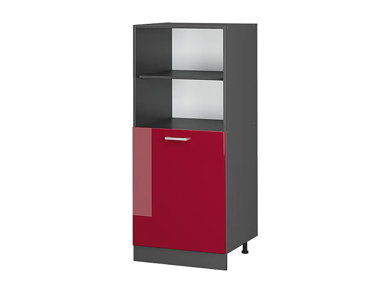 Armario para horno empotrado rojo de alto brillo 60x57x143 r-line
