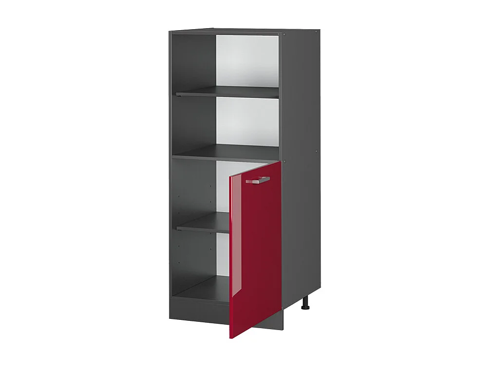 Armario para horno empotrado rojo de alto brillo 60x57x143 r-line