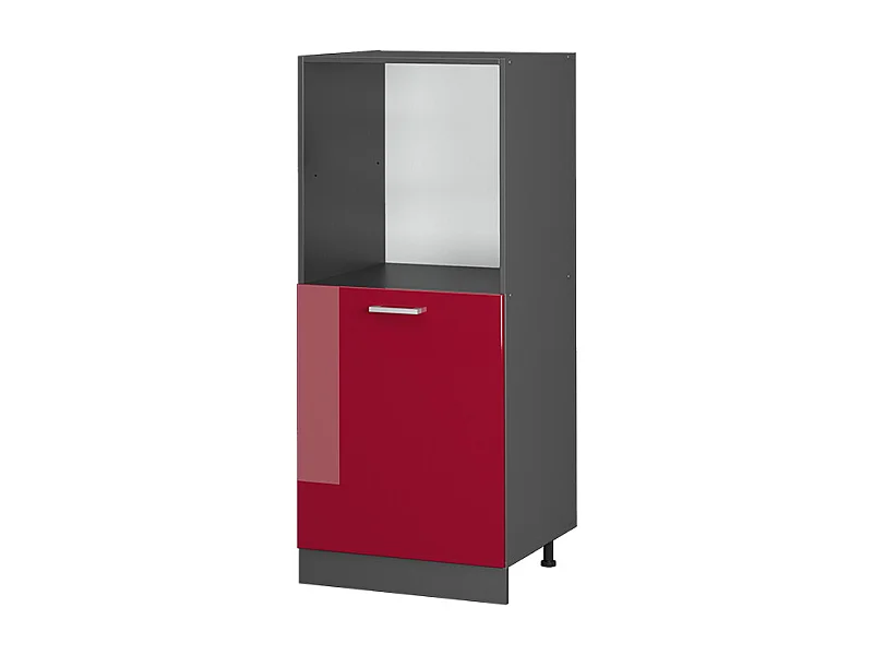 Meuble pour four rouge brillant 60x57x143 r-line