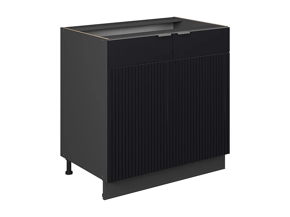 Szafka pod zlew czarne paski 80x51.6x82 fame-line