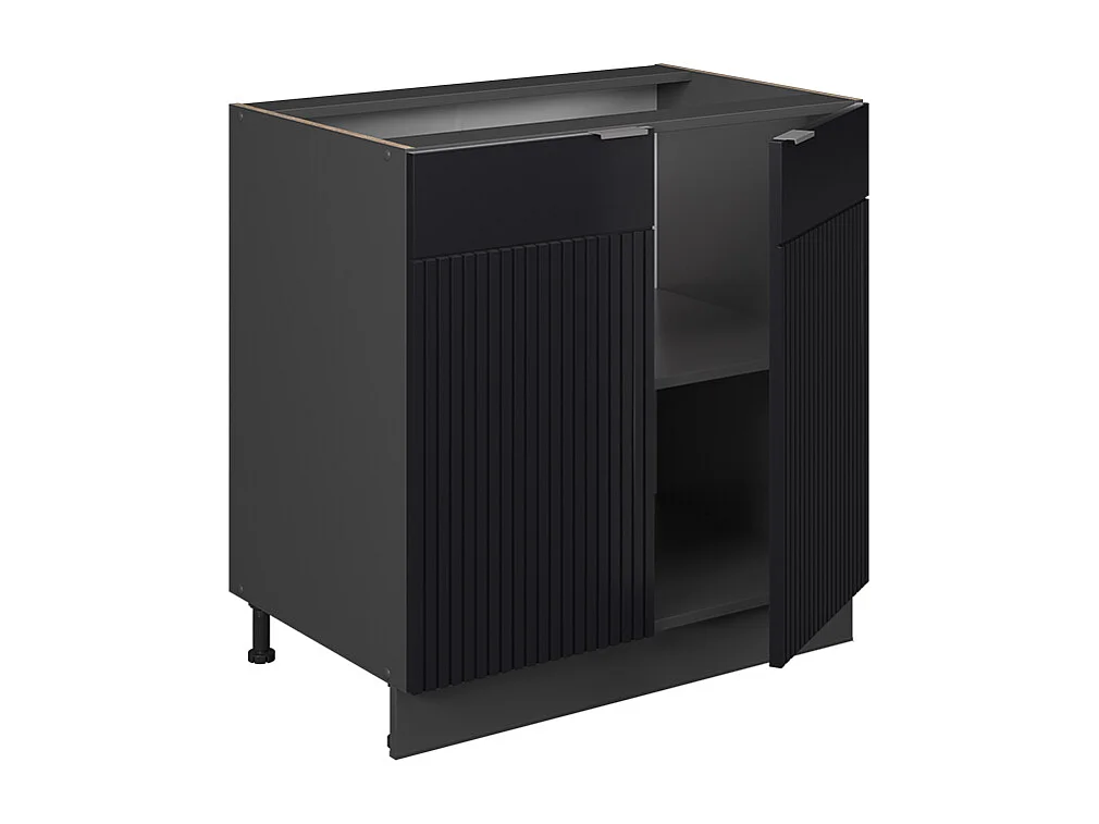 Szafka pod zlew czarne paski 80x51.6x82 fame-line