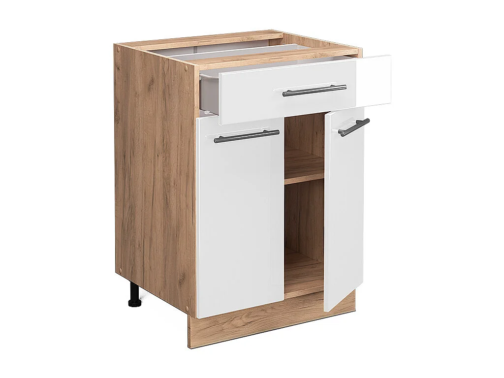 Küchenunterschrank weiß hochglanz 60x60x82 fame-line